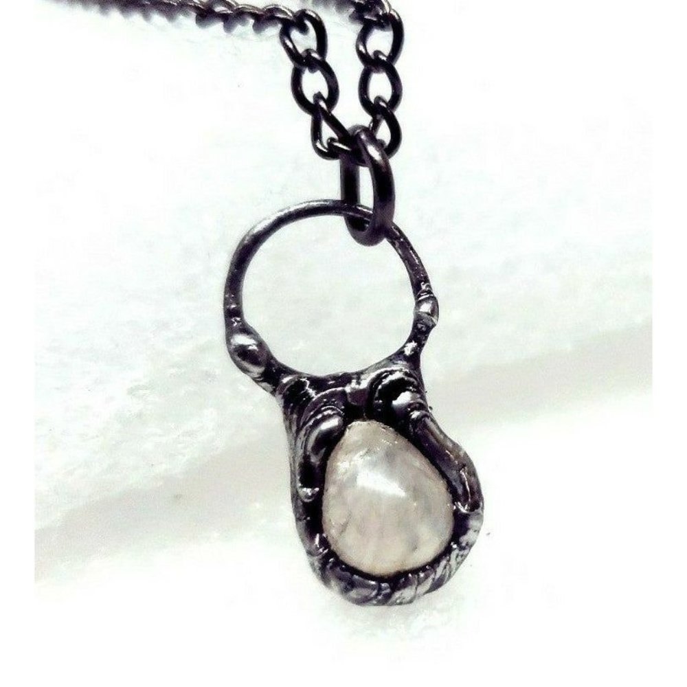 Moonstone crystal necklace